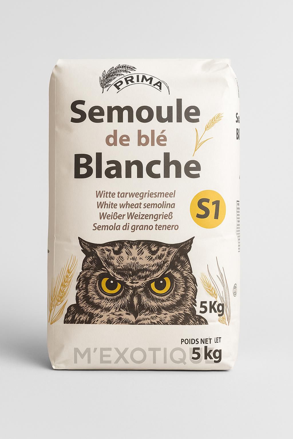 Semoule de blé blanche 5kg